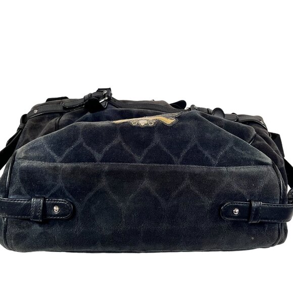 Juicy Couture Black Heart Jacquard Dearest Hobo Handbag With Charm & Adjustable - Picture 12 of 15